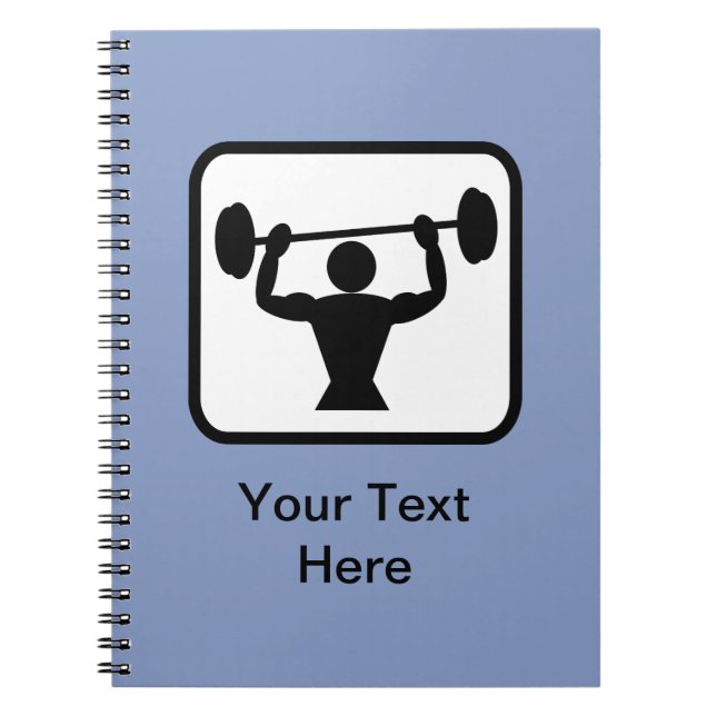Cuaderno Logotipo de personalizable Bodybuilder / Weightlif (Frente)