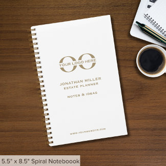 Cuaderno Logotipo de Personalizado blanco profesional
