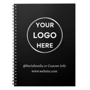 Cuaderno Logotipo de Personalizado negro Personal moderno d