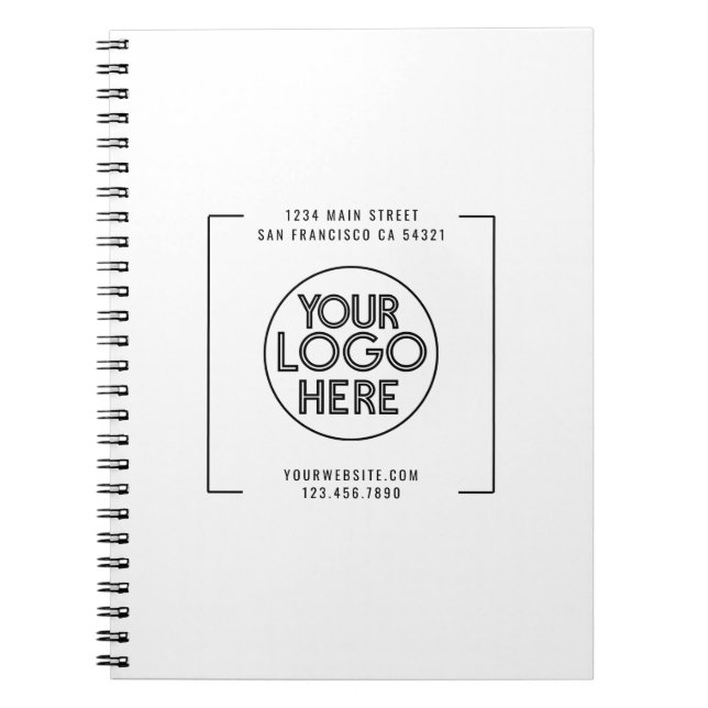 Cuaderno Logotipo de Personalizado profesional moderno para (Frente)