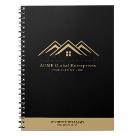 Cuaderno Logotipo de promotor de bienes raíces modernos