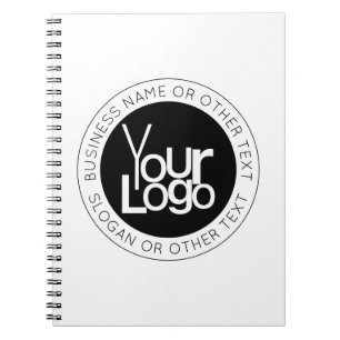 Cuaderno Logotipo de su empresa y texto editable moderno y