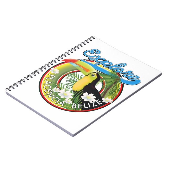 Cuaderno Logotipo de viaje a Placencia Belice (Lado Izquierdo)