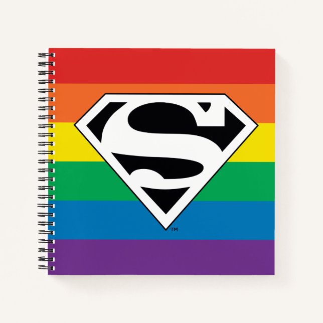 Cuaderno Logotipo del arco iris de Superman (Anverso)
