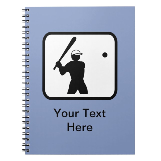 Cuaderno Logotipo del personalizable Baseballer (Frente)