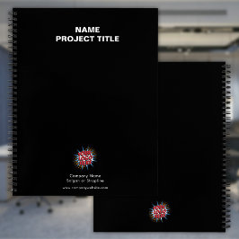 Cuaderno Logotipo del personalizado, Web, Nombre, Negro