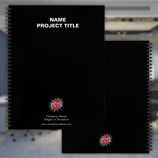 Cuaderno Logotipo del personalizado, Web, Nombre, Negro (Subido por el creador)