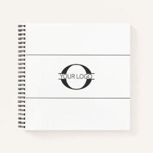 Cuaderno Logotipo e iconos de medios sociales Blk/White ID8