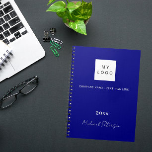 Cuaderno Logotipo empresarial de nombre con letra cursiva a