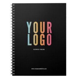 Cuaderno Logotipo Empresarial Minimalista Promocional Negro