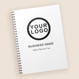 Cuaderno Logotipo empresarial moderno blanco