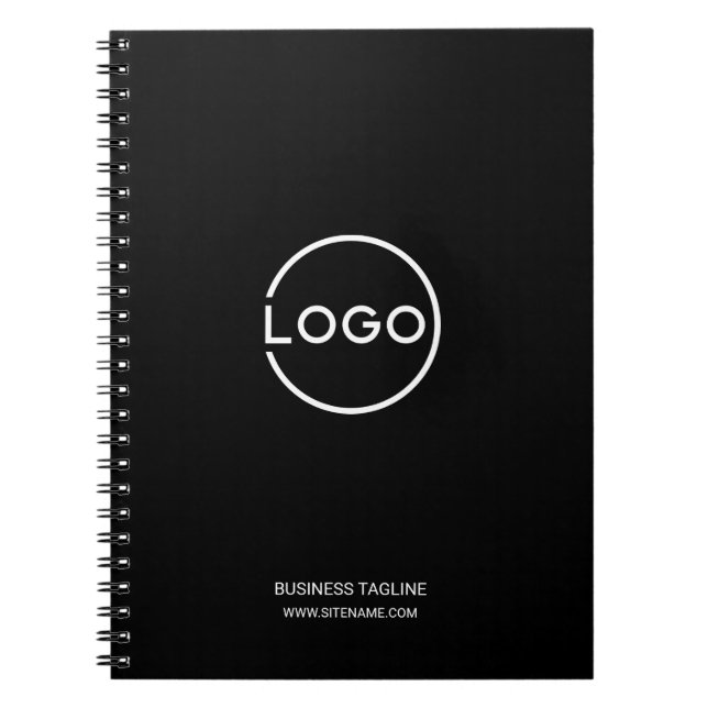 Cuaderno Logotipo empresarial personalizado con texto perso (Frente)
