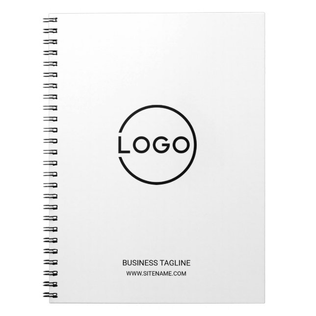 Cuaderno Logotipo empresarial personalizado con texto perso (Frente)