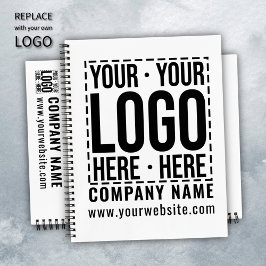 Cuaderno Logotipo Empresarial Personalizado Moderno y Fresc