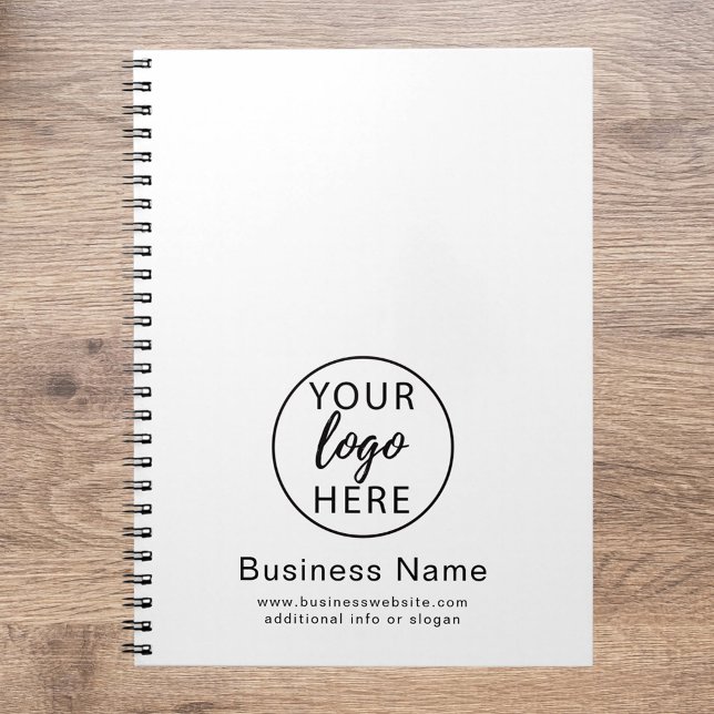 Cuaderno Logotipo Empresarial Personalizado Oficina Moderna (Custom Business Logo Modern Office Notebook)