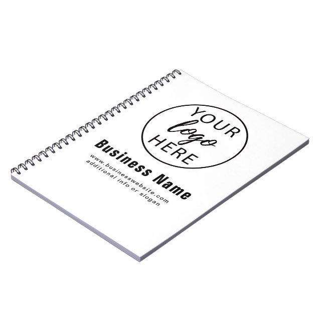 Cuaderno Logotipo Empresarial Personalizado Sencillo (Lado Izquierdo)