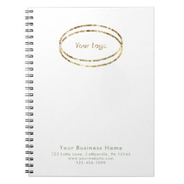 Cuaderno Logotipo empresarial personalizado verde salvia mi