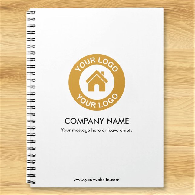 Cuaderno Logotipo empresarial personalizado y texto promoci (Subido por el creador)