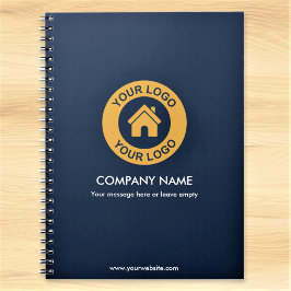 Cuaderno Logotipo empresarial personalizado y texto promoci