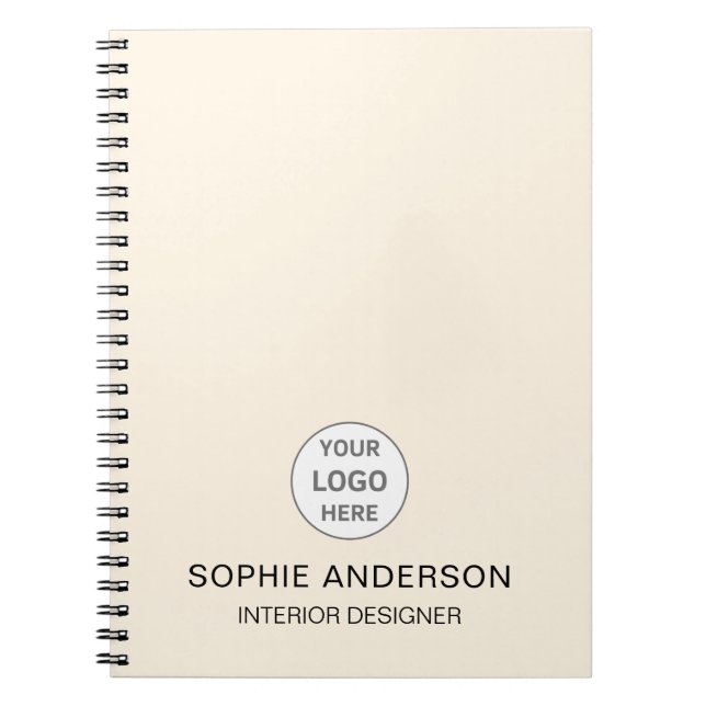 Cuaderno Logotipo Empresarial Profesional Personalizado Mod (Frente)