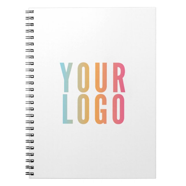 Cuaderno Logotipo Empresarial Simple Promocional Blanco (Frente)