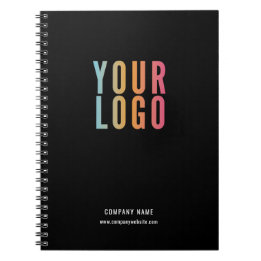 Cuaderno Logotipo Empresarial Simple Promocional Negro