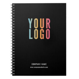 Cuaderno Logotipo Empresarial Simple Promocional Negro