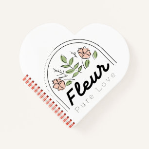 Cuaderno Logotipo floral Fleur – Amor Puro