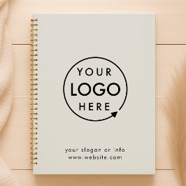 Cuaderno Logotipo Gris | Corporativo Empresarial Moderno Mi