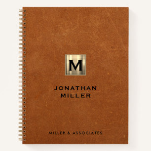 Cuaderno Logotipo inicial Sable Luxury Gold