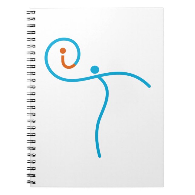 Cuaderno logotipo it 01, cian/rojo (Frente)