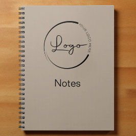 Cuaderno Logotipo minimalista profesional beige neutro