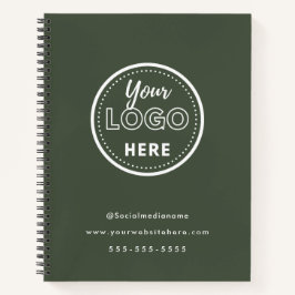 Cuaderno Logotipo minimalista verde bosque para marca profe