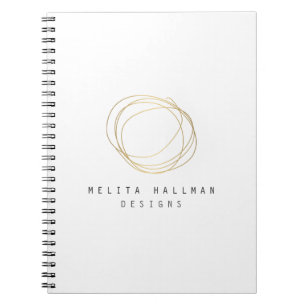 Cuaderno Logotipo mínimo y moderno de escrúpulos del diseña