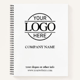 Cuaderno Logotipo moderno de la Compañía Empresarial Blanca