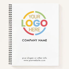 Cuaderno Logotipo moderno de la Compañía Empresarial Blanca