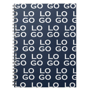 Cuaderno Logotipo personalizado de empresa o compañía en az
