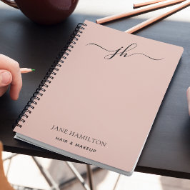 Cuaderno Logotipo personalizado de monograma de nombre con 