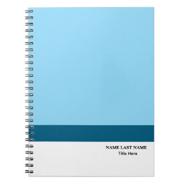 Cuaderno Logotipo personalizado elegante imán azul polvorie