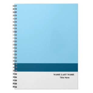 Cuaderno Logotipo personalizado elegante imán azul polvorie