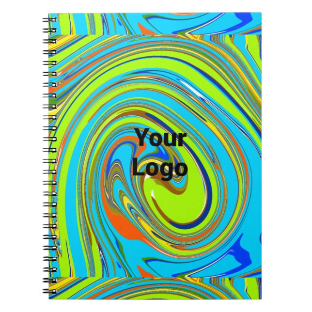 Cuaderno Logotipo personalizado simple y elegante aquí empr (Frente)