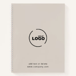 Cuaderno Logotipo profesional de negocios moderno Beige