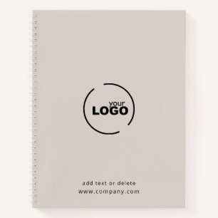 Cuaderno Logotipo profesional de negocios moderno Beige