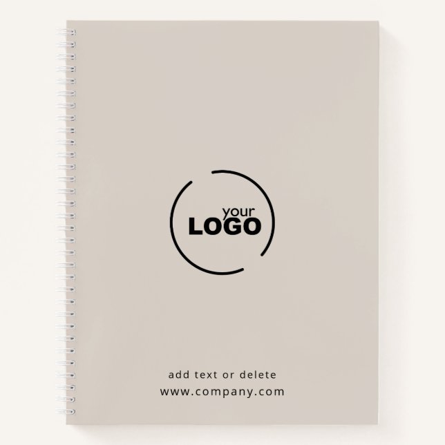 Cuaderno Logotipo profesional de negocios moderno Beige (Anverso)