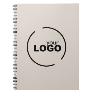 Cuaderno Logotipo profesional de negocios moderno Beige