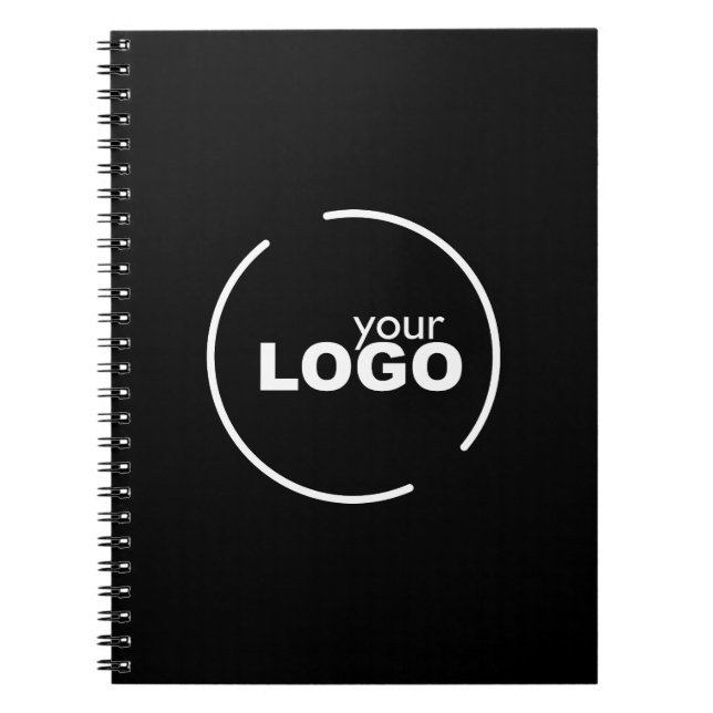Cuaderno Logotipo profesional de negocios moderno negro (Frente)