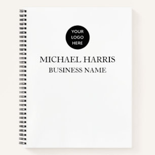 Cuaderno Logotipo profesional Monograma negro Empresa inici