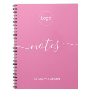 Cuaderno Logotipo profesional rosa