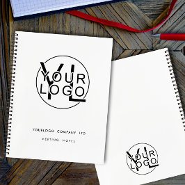 Cuaderno Logotipo profesional simple de negocios en blanco