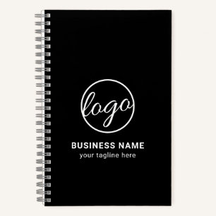 Cuaderno Logotipo promocional de marca personalizado Negra